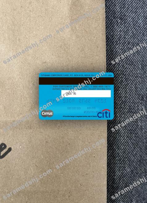 USA Citibank MasterCard photolook back
